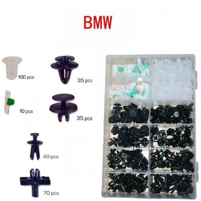 Set de Clips de Plástico BMW - 290 Piezas - Reparación Automotriz Set de Clips de Plástico BMW - 290 Piezas - Reparación Automotriz