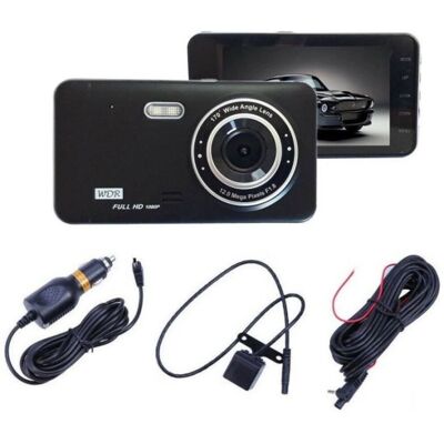 Trade Shop Traesio Telecamera DVR per Auto - 2 Telecamere Schermo HD 4" Trade Shop Traesio Telecamera DVR per Auto - 2 Telecamere Schermo HD 4"