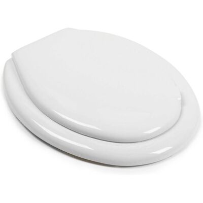 Trade Shop WC-Sitz - Weiß - Universell PVC 48x38cm Trade Shop WC-Sitz - Weiß - Universell PVC 48x38cm