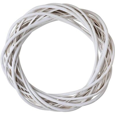 Coronade Madera Blanca Tejida de 30 cm para Puertas Traseras - Decoración Navideña Coronade Madera Blanca Tejida de 30 cm para Puertas Traseras - Decoración Navideña