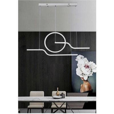 Trade Shop Traesio Pendellampe - Modern 32W LED Weiß Trade Shop Traesio Pendellampe - Modern 32W LED Weiß
