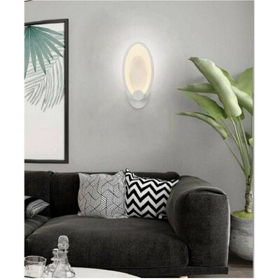 Lámpara de Pared LED Ovalada - 9W, Blanco Cálido Lámpara de Pared LED Ovalada - 9W, Blanco Cálido