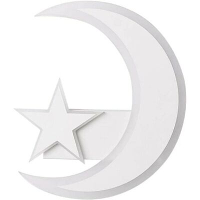 Lámpara de Pared LED Luna y Estrella - 11W Luz Fría Lámpara de Pared LED Luna y Estrella - 11W Luz Fría