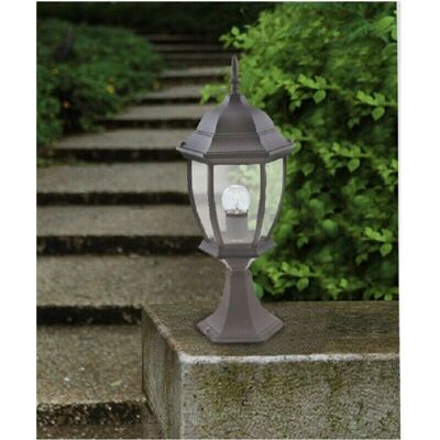 Trade Shop Gartenscheinwerfer - 49cm Grau Glas E27 Außenlampe Trade Shop Gartenscheinwerfer - 49cm Grau Glas E27 Außenlampe