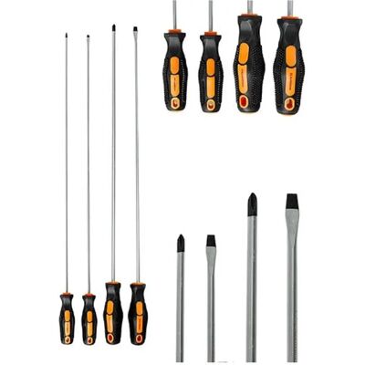 Trade Shop 45cm Chrom-Vanadium Schraubendreher-Set - Phillips & Flachkopf Trade Shop 45cm Chrom-Vanadium Schraubendreher-Set - Phillips & Flachkopf