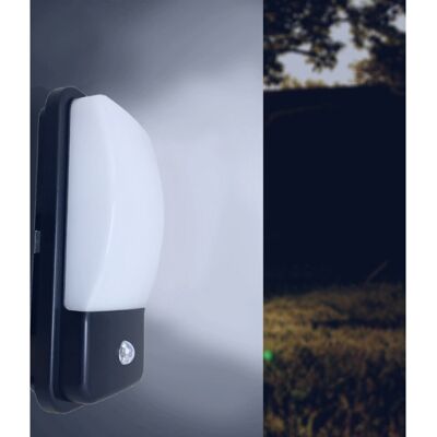 Applique murale LED noire extérieure avec détecteur de mouvement - 20W - Publicité Applique murale LED noire extérieure avec détecteur de mouvement - 20W - Publicité