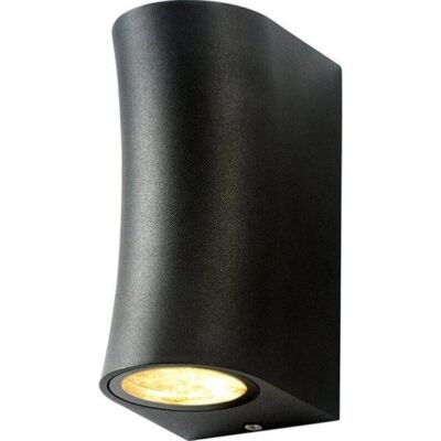 Applique Murale Noire LED IP44 pour 2 ampoules GU10 - Publicité Applique Murale Noire LED IP44 pour 2 ampoules GU10 - Publicité