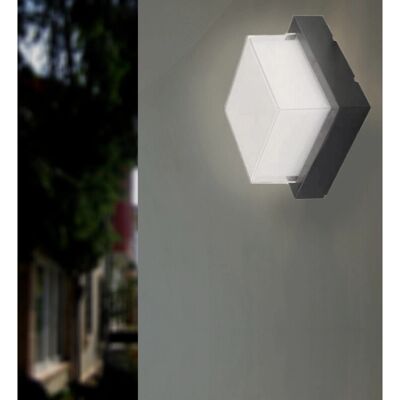 Applique murale noire carrée LED SILAMP - 12W IP65 - Blanc neutre 4000K - Publicité Applique murale noire carrée LED SILAMP - 12W IP65 - Blanc neutre 4000K - Publicité