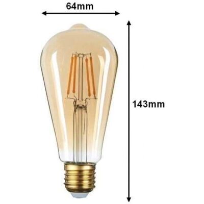 Ampoule LED Rétro E27 6W - Blanc Chaud - Vintage - Publicité Ampoule LED Rétro E27 6W - Blanc Chaud - Vintage - Publicité