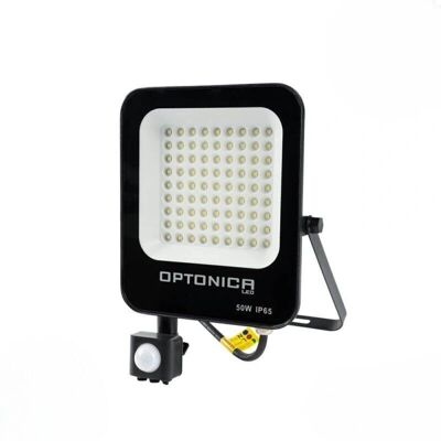 Projecteur LED 50W avec Capteur de Mouvement - IP65 Étanche - Publicité Projecteur LED 50W avec Capteur de Mouvement - IP65 Étanche - Publicité