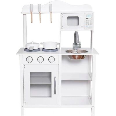 HYGRAD - Kids Wooden Play Kitchen Set - White - Toy Kitchen HYGRAD - Kids Wooden Play Kitchen Set - White - Toy Kitchen
