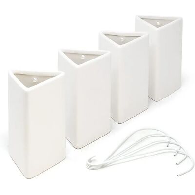 Umidificatori di radiatore in ceramica bianca a forma di triangolo - Set da 4 Umidificatori di radiatore in ceramica bianca a forma di triangolo - Set da 4