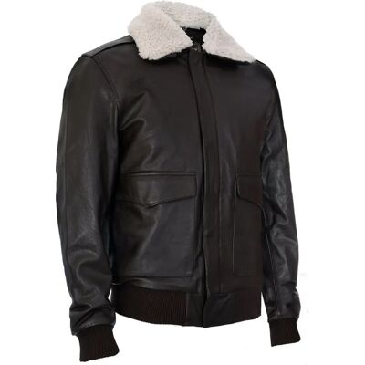 Infinity Leather Air Force A2 Braun Leder Bomberjacke - Bomber Jacket Infinity Leather Air Force A2 Braun Leder Bomberjacke - Bomber Jacket