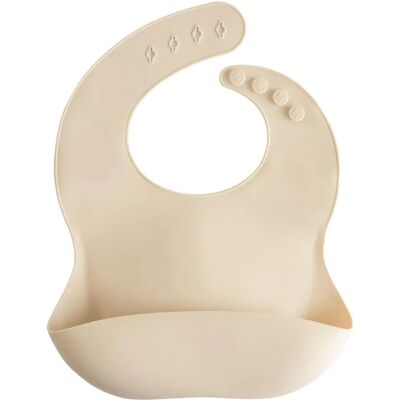 Bavoir en Silicone Mushie - Bavoir Sable pour Bébé - Publicité Bavoir en Silicone Mushie - Bavoir Sable pour Bébé - Publicité
