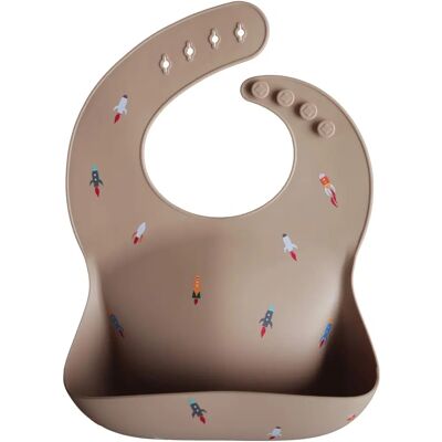 Bavoir en silicone Mushie Fusée - Bavoir bébé - Publicité Bavoir en silicone Mushie Fusée - Bavoir bébé - Publicité
