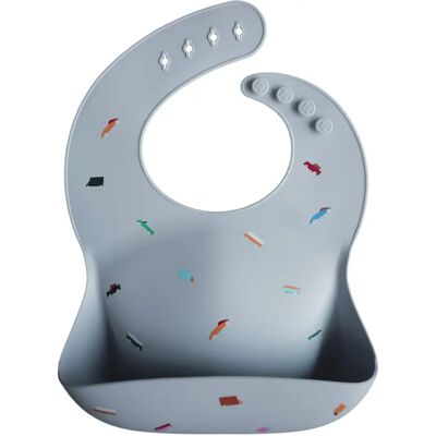 Bavoir Mushie - Bleu clair - Silicone - Bavoirs pour bébé - Publicité Bavoir Mushie - Bleu clair - Silicone - Bavoirs pour bébé - Publicité