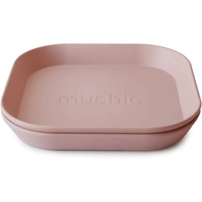 Platos Cuadrados Mushie - Seguros y Duraderos para Niños - 19x19 cm Platos Cuadrados Mushie - Seguros y Duraderos para Niños - 19x19 cm