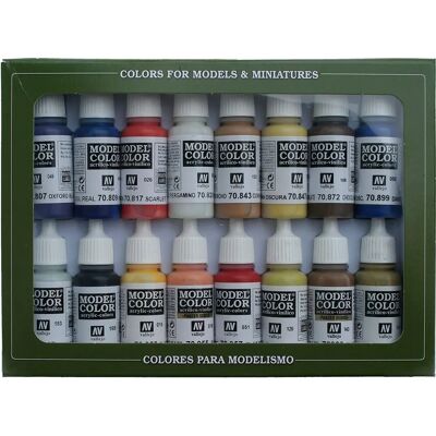 Vallejo 70147 Model Color American Colonial Acrylic Paint Set - Assorted Colours Vallejo 70147 Model Color American Colonial Acrylic Paint Set - Assorted Colours