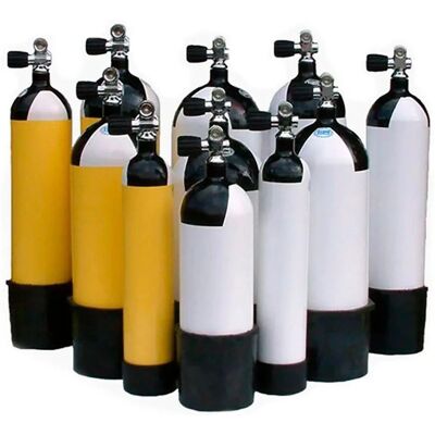 Metalsub 2024 12l 232 Tanque de Buceo - Acero Inoxidable, Amarillo, Negro y Blanco - Tanque de Buceo Metalsub 2024 12l 232 Tanque de Buceo - Acero Inoxidable, Amarillo, Negro y Blanco - Tanque de Buceo