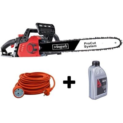 Motosega elettrica Scheppach 45,5cm - Leggera, Auto- lubrificazione, Attrezzi Motosega elettrica Scheppach 45,5cm - Leggera, Auto- lubrificazione, Attrezzi