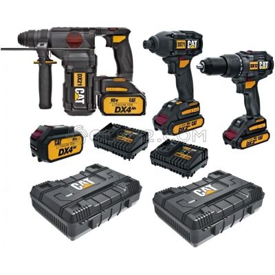 CAT - Impact Power Tools Set - DX21, DX12, DX71 - 18V + Batteries CAT - Impact Power Tools Set - DX21, DX12, DX71 - 18V + Batteries