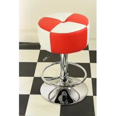 Netfurniture Morani Tabouret de Bar Rouge Blanc - Bar Stool - Publicité Netfurniture Morani Tabouret de Bar Rouge Blanc - Bar Stool - Publicité