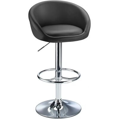 Netfurniture Lombardía Tabouret de bar ajustable noir - Publicité Netfurniture Lombardía Tabouret de bar ajustable noir - Publicité