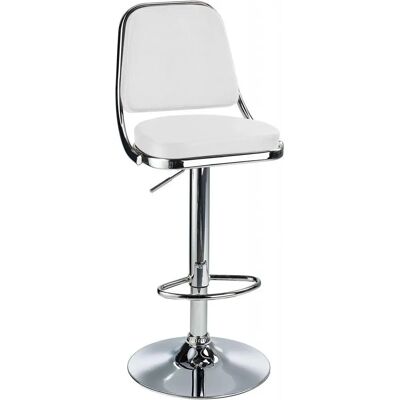 Netfurniture Romano Tabouret de Bar Blanc Réglable en Hauteur - Publicité Netfurniture Romano Tabouret de Bar Blanc Réglable en Hauteur - Publicité