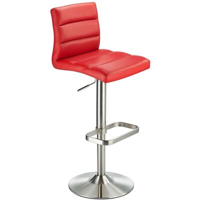 Netfurniture Swank Tabouret de bar réglable - Rouge - Hauteur ajustable, Pivotant, Simili cuir - Publicité Netfurniture Swank Tabouret de bar réglable - Rouge - Hauteur ajustable, Pivotant, Simili cuir - Publicité