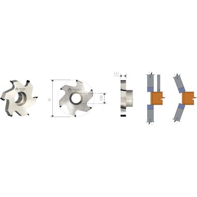 Mobiltecnica MTECF037.1 Frese per bordi - Diamante, 70mm, 10mm Mobiltecnica MTECF037.1 Frese per bordi - Diamante, 70mm, 10mm