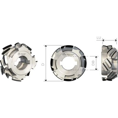 Mobiltecnica - MTECF032.3 - 54,9° - 100mm - Fresa de diamante Mobiltecnica - MTECF032.3 - 54,9° - 100mm - Fresa de diamante