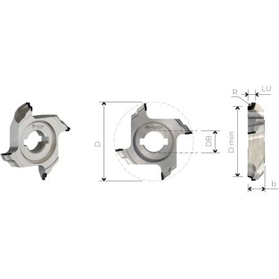 Mobiltecnica - MTECF040.9 - 69mm - 16mm perforación - Fresa diamante Mobiltecnica - MTECF040.9 - 69mm - 16mm perforación - Fresa diamante