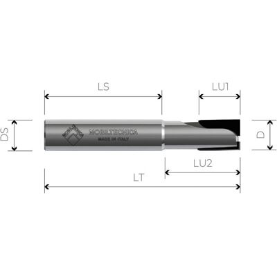 Fresa de diamante Mobiltecnica - 12mm Diámetro - 20mm Altura de Corte - Materiales HDF/HPL/Fibra de carbono Fresa de diamante Mobiltecnica - 12mm Diámetro - 20mm Altura de Corte - Materiales HDF/HPL/Fibra de carbono