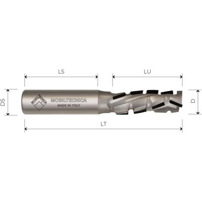 Mobiltecnica - MTEC020.5 - D16 - H2,5 - Fresa de diamante Mobiltecnica - MTEC020.5 - D16 - H2,5 - Fresa de diamante