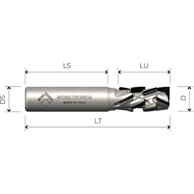 Mobiltecnica MTEC043.2 - Fresa de diamante - Herramienta de enrutado Mobiltecnica MTEC043.2 - Fresa de diamante - Herramienta de enrutado