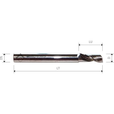 MOBILTECNICA - MTEC502.11 - Diametro 5 mm - Altezza di taglio 22 mm - Milling cutter MOBILTECNICA - MTEC502.11 - Diametro 5 mm - Altezza di taglio 22 mm - Milling cutter