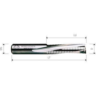 MOBILTECNICA Z3R - Ø8mm - L70 - Fresa de 3 filos MOBILTECNICA Z3R - Ø8mm - L70 - Fresa de 3 filos