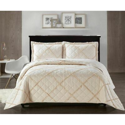 PRiME - Ruffle Quilted - Beige - Single - Bedspread PRiME - Ruffle Quilted - Beige - Single - Bedspread