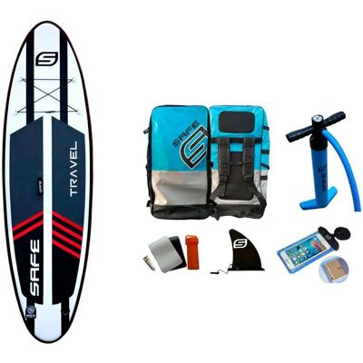 Safe Waterman Travel 9'6" Tavola da Paddle Gonfiabile - Set Paddle Surf Safe Waterman Travel 9'6" Tavola da Paddle Gonfiabile - Set Paddle Surf