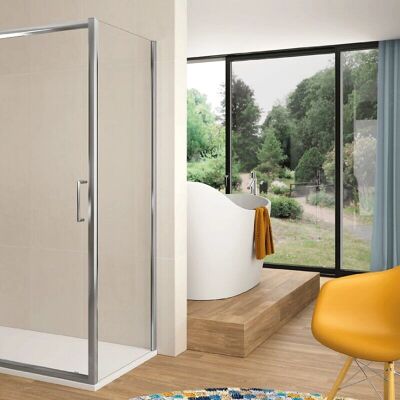 KASSANDRA Panel Fijo de Ducha + Puerta Corredera BELLA 160 cm - Mampara de ducha KASSANDRA Panel Fijo de Ducha + Puerta Corredera BELLA 160 cm - Mampara de ducha