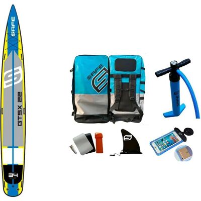 Safe Waterman Gtsx 22 Ensemble de Paddle Surf Gonflable - 4 Personnes - Publicité Safe Waterman Gtsx 22 Ensemble de Paddle Surf Gonflable - 4 Personnes - Publicité