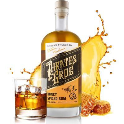 Pirate Grog Honey Spiced Rum - Golden Rum - 70cl Pirate Grog Honey Spiced Rum - Golden Rum - 70cl