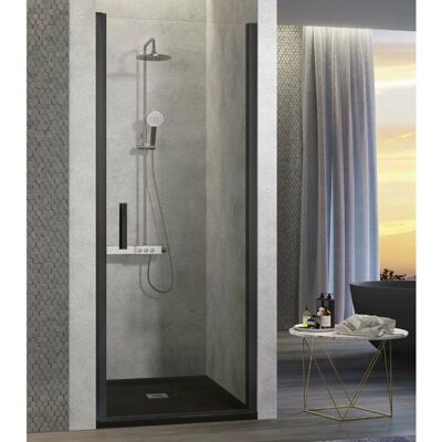 Kassandra Modelo NARDI Puerta de ducha negra mate reversible 55-84cm Kassandra Modelo NARDI Puerta de ducha negra mate reversible 55-84cm