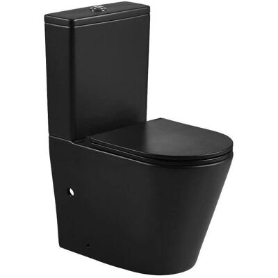 Inodoro Cerámica Turin Negro Mate - Montaje en Suelo Inodoro Cerámica Turin Negro Mate - Montaje en Suelo
