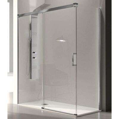 Kassandra - Duschfront + Schiebetür glasé chromprofil 150 cm Ohne Seitenwand - Duschabtrennung Kassandra - Duschfront + Schiebetür glasé chromprofil 150 cm Ohne Seitenwand - Duschabtrennung