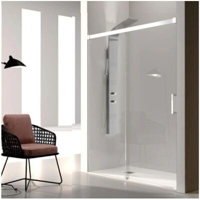 KASSANDRA Weiß Glas Dusche Screen - 120cm - Reversibel KASSANDRA Weiß Glas Dusche Screen - 120cm - Reversibel