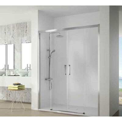 KASSANDRA Mampara de ducha fija + puertas correderas - 138-204cm KASSANDRA Mampara de ducha fija + puertas correderas - 138-204cm
