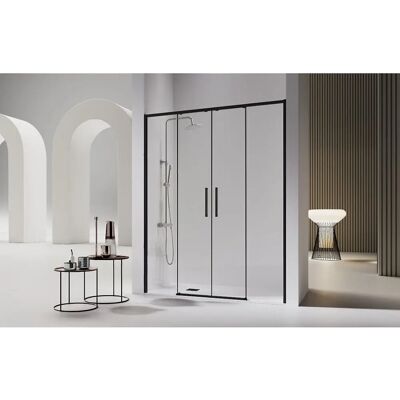 KASSANDRA Ducha con Panel Fijo y Puertas Correderas 130-135.6cm KASSANDRA Ducha con Panel Fijo y Puertas Correderas 130-135.6cm