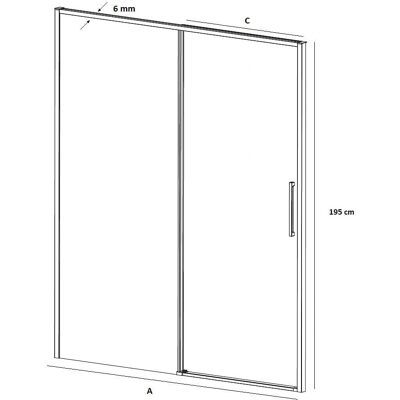 KASSANDRA - Panel de ducha + Puerta corredera - Dorado - 137-139.6 cm KASSANDRA - Panel de ducha + Puerta corredera - Dorado - 137-139.6 cm