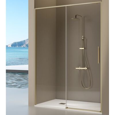 KASSANDRA - Mampara de ducha ajustable - Oro cepillado - 152-154.6 cm - Tipo de ducha KASSANDRA - Mampara de ducha ajustable - Oro cepillado - 152-154.6 cm - Tipo de ducha
